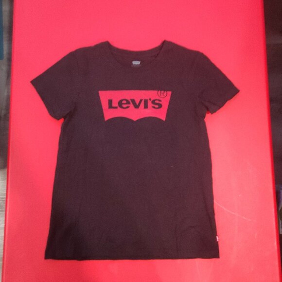 Levi's short sleeve T-shirt black women's size XS - Picture 1 of 5